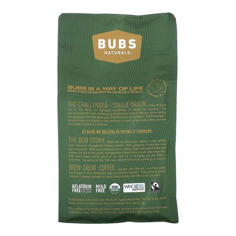 Bubs Naturals, Challenger Coffee Dark Roast Ground, 12 Oz