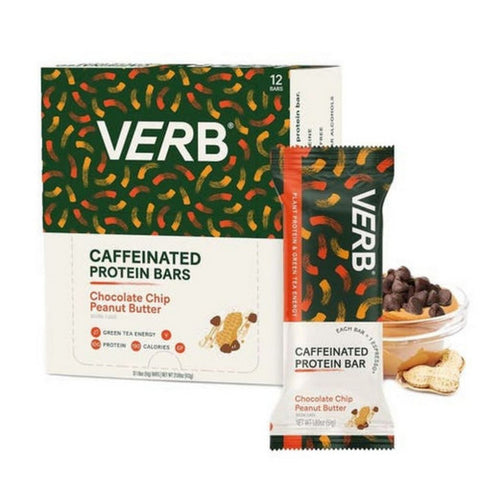 Verb Energy, Peanut Butter Caffeinated Protein Bars, 12 Count