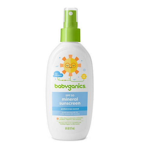 Babyganics, Fragrance-Free Baby Sunscreen Spray SPF 50, 50 Oz