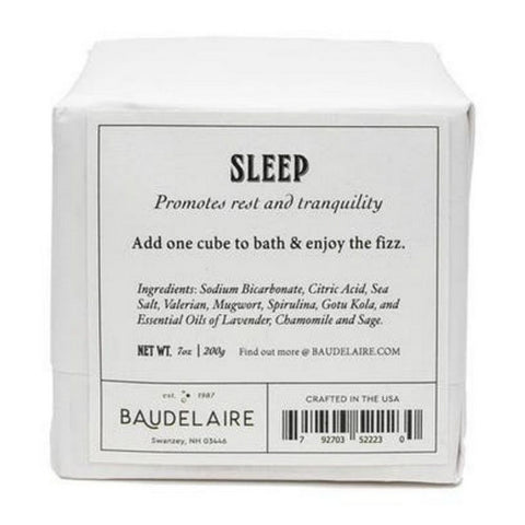 Baudelaire, Sleep Bath Effervescent Cube, 7 Oz