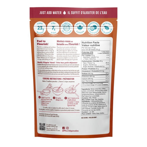 Flourish, Gingerbread Protein Pancake Mix, 16 Oz