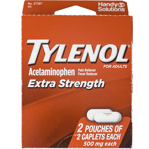 Tylenol, Extra Strength Caplets, 4 Count (Case Of 6)