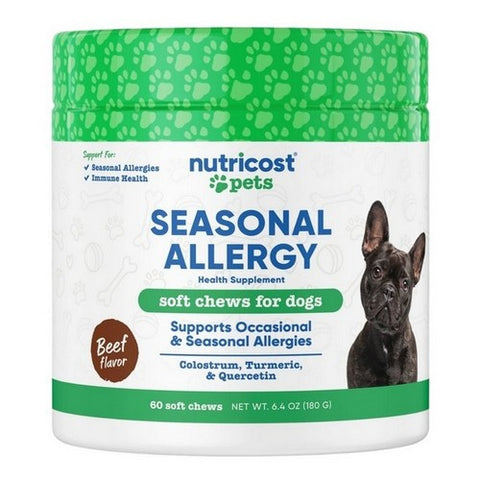 Nutricost, Nutricost Pet Seasonal Allergy Chews Beef, 60 Chewables