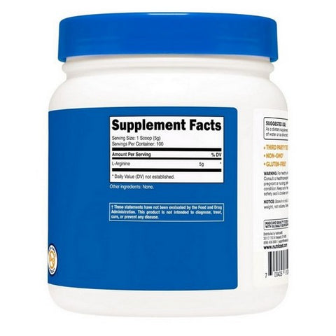 Nutricost, L-Arginine Powder, 500 Grams