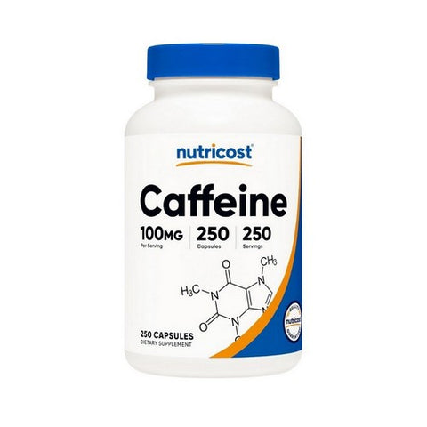 Nutricost, Caffeine Capsules, 100 Mg, 250 Count