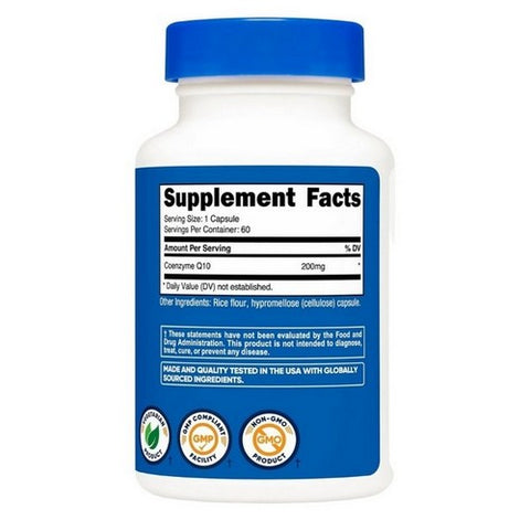 Nutricost, CoQ10 Capsules, 200 Mg, 60 Count