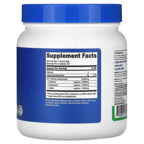 Nutricost, BCAA Powder Green Apple, 60 Servings