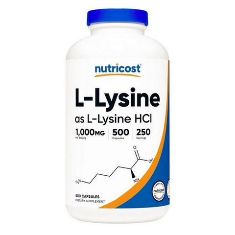 Nutricost, L-Lysine Capsules, 500 Mg, 500  Count