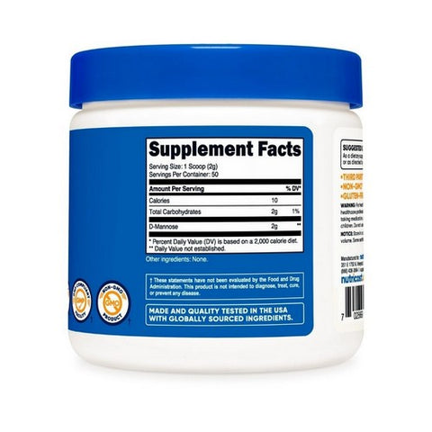 Nutricost, D-Mannose Powder, 100 Grams