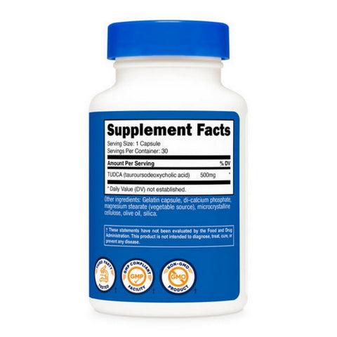Nutricost, Tudca Capsules, 500 Mg, 30 Count