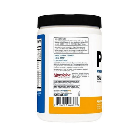 Nutricost, Performance Pre-X Xtreme Pre-Workout Complex Peach Mango, 450 Grams