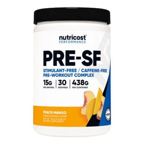 Nutricost, Stim-Free Pre-Workout Powder Peach Mango, 30 Serving