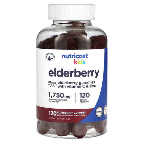 Nutricost, Kids Elderberry Gummies Berry, 50 Mg, 120 Count