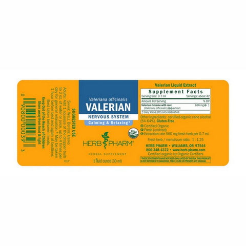 Herb Pharm, Valerian Extract, 1 Oz