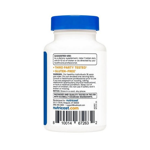 Nutricost, Iodine Tablets, 325 Mcg, 240 Count