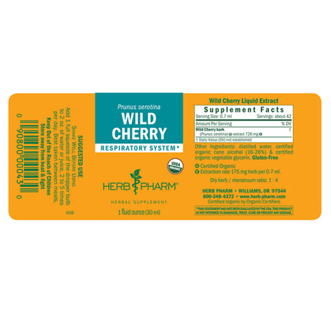 Herb Pharm, Wild Cherry Extract, 1 Oz