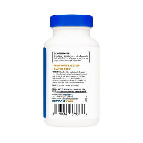 Nutricost, Calcium D-Glucarate Capsules, 500 Mg, 120 Count