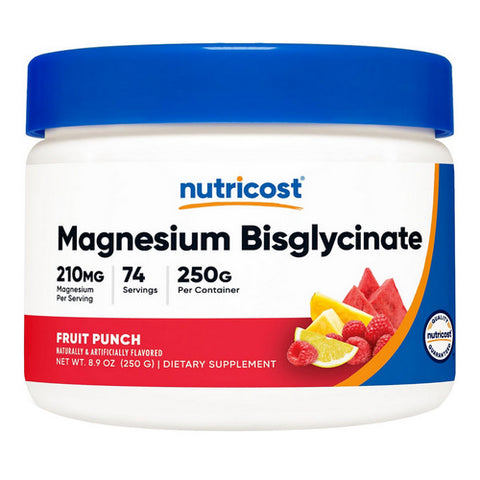 Nutricost, Magnesium Bisglycinate Fruit Punch, 250 Grams