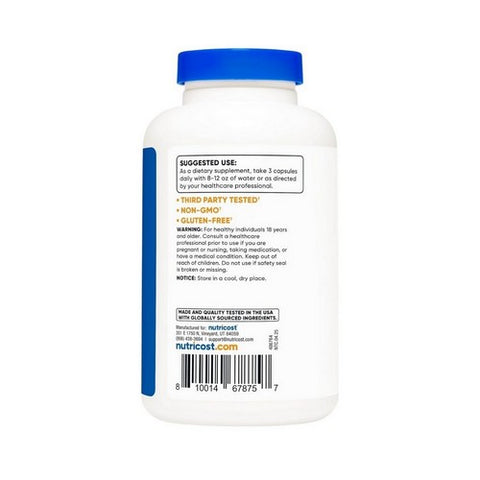 Nutricost, Calcium Lactate Capsules, 2100 Mg, 180 Count