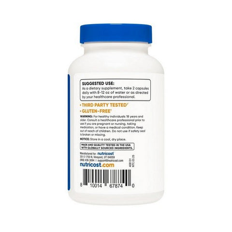 Nutricost, Keratin Capsules, 500 Mg, 120 Count