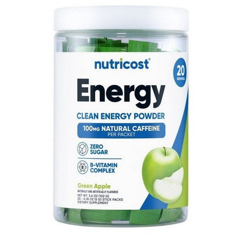 Nutricost, Energy Complex Stickpacks Green Apple, 20 Sticks