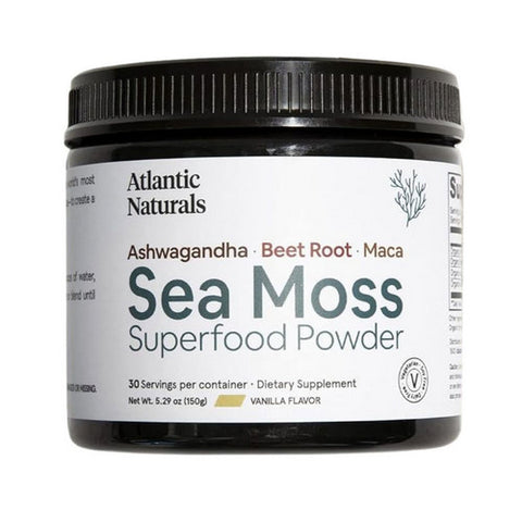 Atlantic Naturals, Organic Sea Moss Superfood Powder With Maca Ashwagandha And Beet, 5.5 Oz
