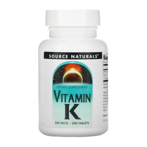Source Naturals, Vitamin K, 500 MCG, 200 Tabs
