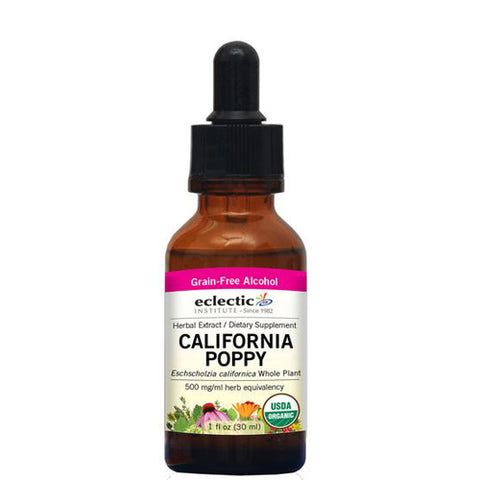 Eclectic Herb, California Poppy, 1 Oz with Alcohol