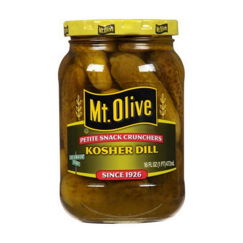 Pickles Kosher Dill Petite Snack Crunchers Jar 16 Oz (Case Of 12) by Mt. Olive