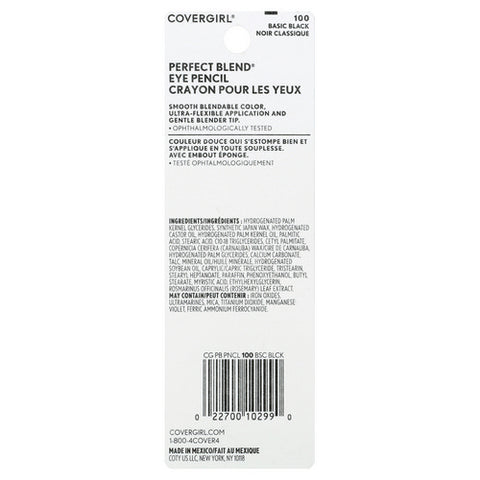 Covergirl, Perfect Blend Eyeliner Pencil Basic Black, 1 Count (Case Of 2)