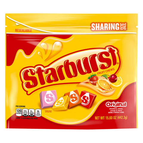 Starburst, Original Sharing Size Chewy Candy, 15.6 Oz (Case Of 6)