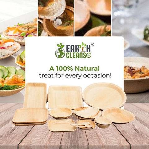 Earth Cleanse, Areca Palm Leaf Round Bowls 5-Inch, Pack of 450