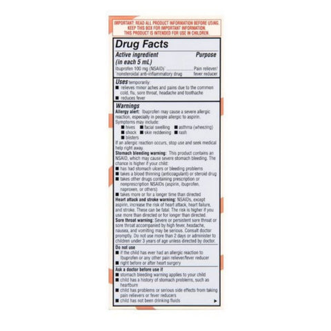 Foster And Thrive, Children's Ibuprofen Bubble Gum, 100 Mg, 4 Oz