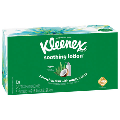 Kleenex, Kleenex Lotion Facial Tissue, 120 Count (Case Of 24)