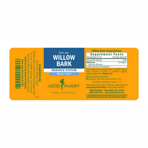 Herb Pharm, Willow Bark Extract, 4 Oz