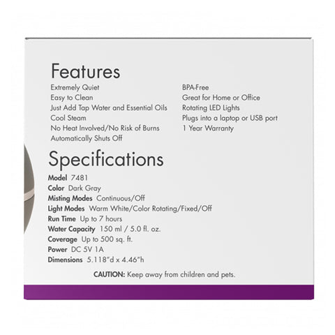 Now Foods, Aroma Orb Ultrasonic USB Oil Diffuser, 1 Count