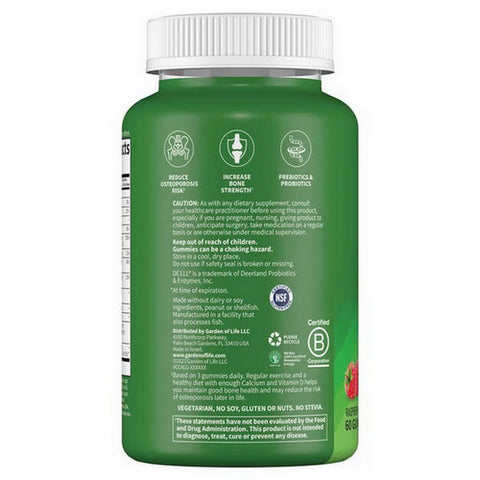 Garden of Life, Vitamin Code Calcium and Magnesium Raspberry, 60 Count