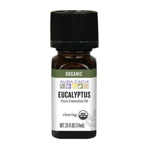 Aura Cacia, Aura Cacia Organic Eucalyptus Essential Oil, 0.25 Oz