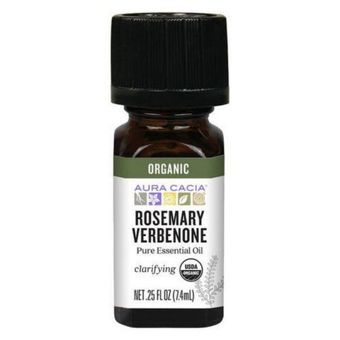 Aura Cacia, Aura Cacia Organic Rosemary Verbenone Essential Oil, 0.25 Oz