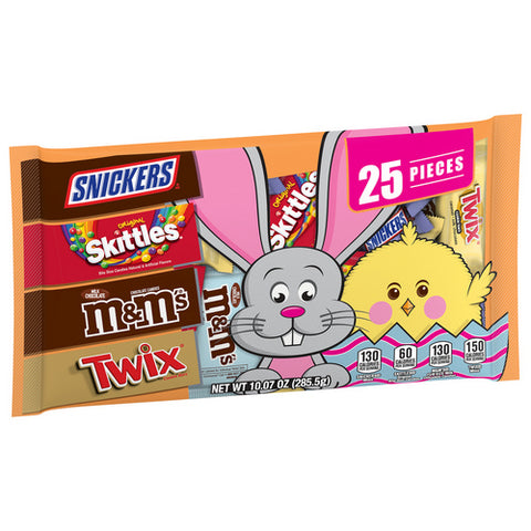 Mars, Twix Snickers M&M's And Skittles Fun Size Easter Candy, 10.07Oz (Case Of 12)