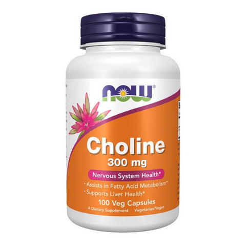 Now Foods, Choline, 300 mg, 100 Veg Capsules