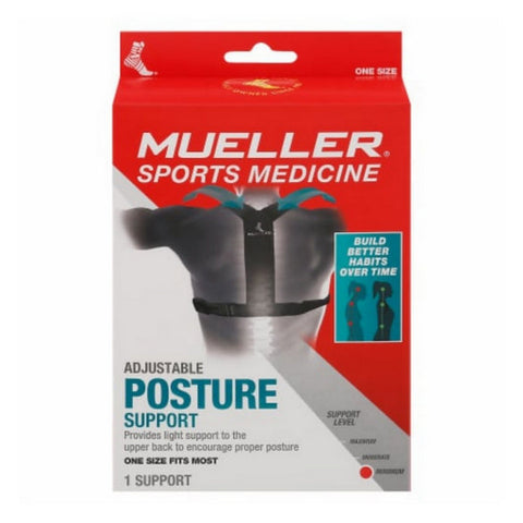 Sports Medicine Adjustable Posture Corrector Black 1 Count by Mueller