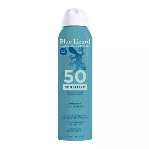 Sensitive Mineral Sunscreen Spray SPF 50+ 5 Oz by Blue Lizard