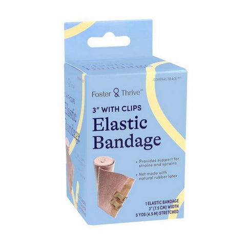 Elastic Bandage 3" With Clips 1 Count by Foster And Thrive