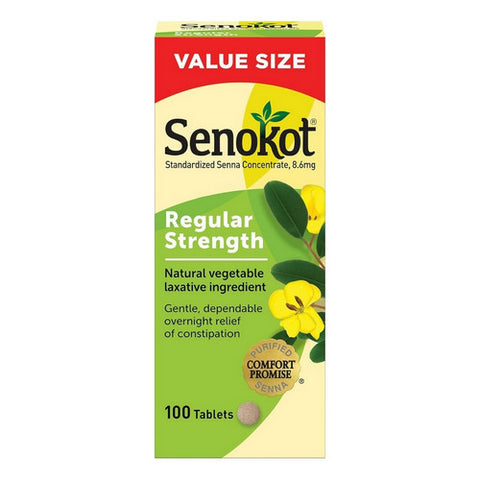 Regular Strength Natural Vegetable Laxative Tablets 100 Count by Senokot