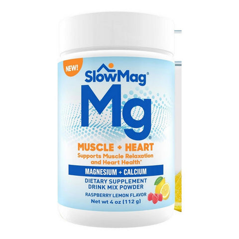 Muscle + Heart Supplement Raspberry Lemon Flavor 4 Oz by Slow Magnesium