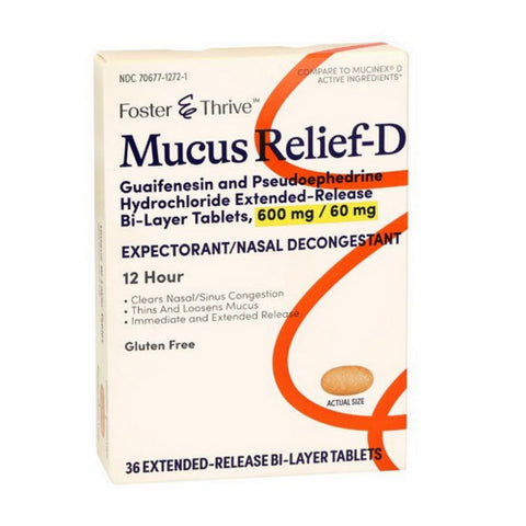 Mucus Relief-D 36 Count by Foster And Thrive