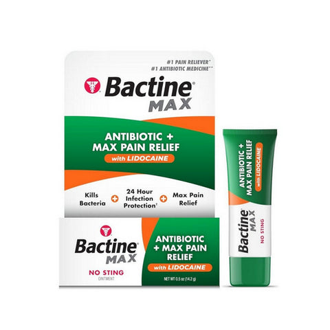 Antibiotic + Pain Relieving Ointment 0.5 Oz by Bactine Max