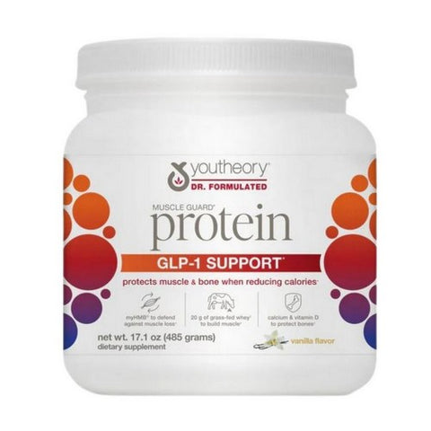 Youtheory, GLP-1 Support Muscle Guard Protein Vanilla, 17.1 Oz