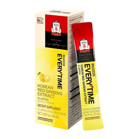 Everytime Korean Red Ginseng Lemon 10 Packets by JungKwanJang